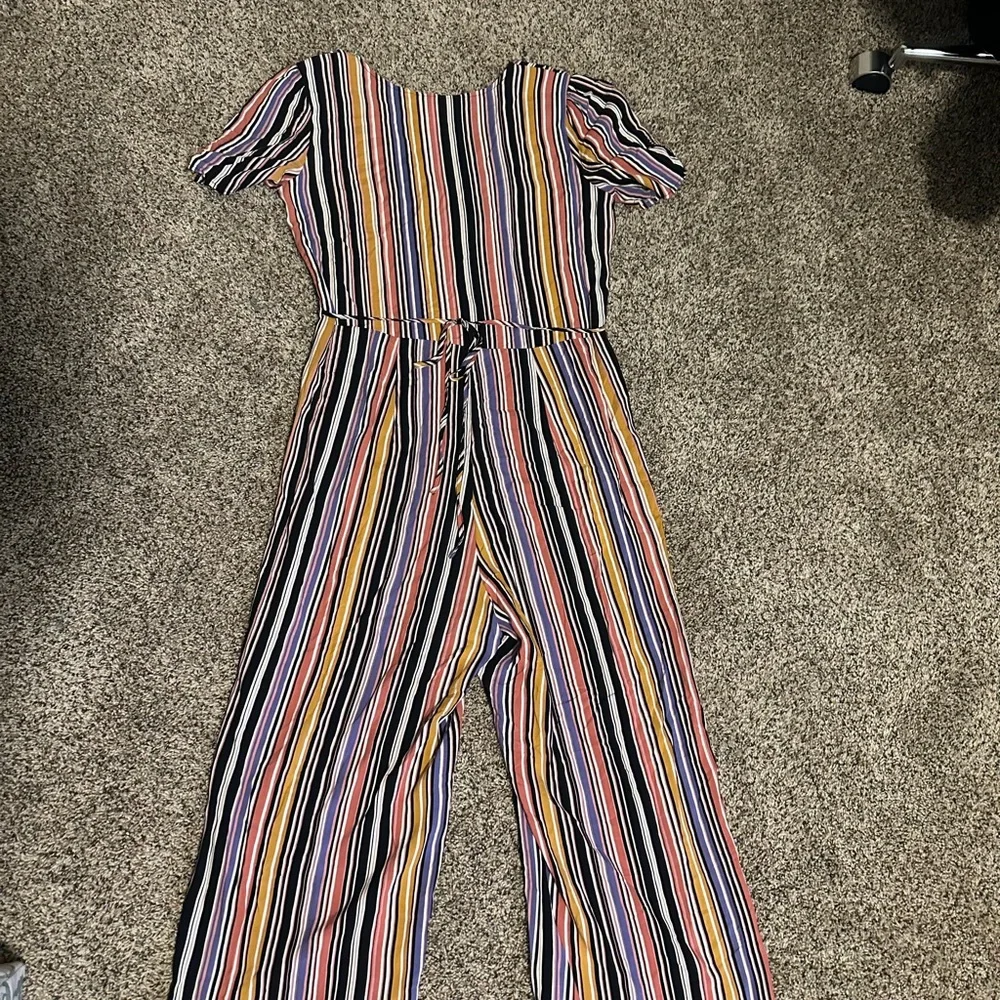 Multicolor Striped Jumpsuit - Picture 6 of 7